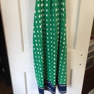 Mud pie green, white and blue dress with bow